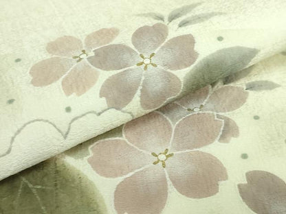 平和屋着物●希少　清次郎　手描き　九寸名古屋帯　舞花文　金彩　逸品　DZAB3929kh6