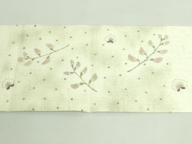 平和屋着物●希少　清次郎　手描き　九寸名古屋帯　舞花文　金彩　逸品　DZAB3929kh6