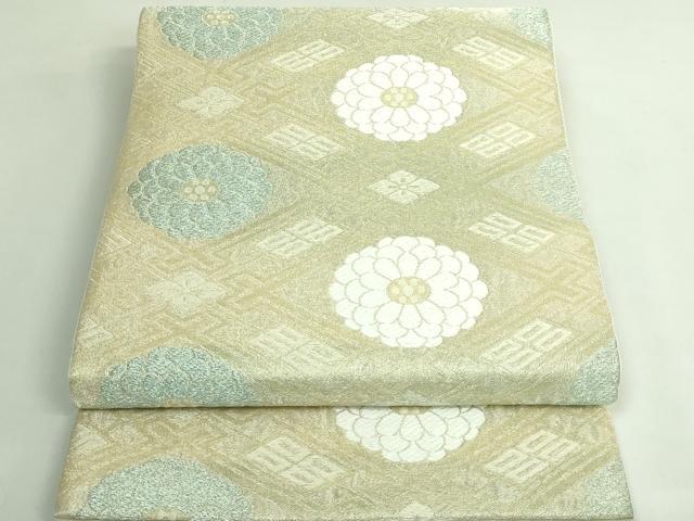 平和屋着物●極上　六通柄袋帯　唐織　優雅　花菱文　金銀糸　逸品　DZAB3950kh6