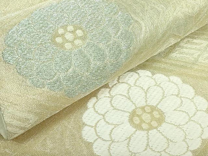 平和屋着物●極上　六通柄袋帯　唐織　優雅　花菱文　金銀糸　逸品　DZAB3950kh6