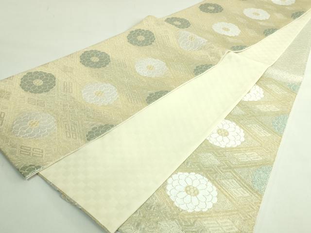 平和屋着物●極上　六通柄袋帯　唐織　優雅　花菱文　金銀糸　逸品　DZAB3950kh6