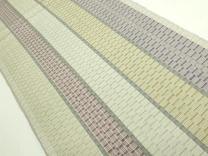 平和屋着物●極上　首里　ロートン織　道屯織　八寸名古屋帯　逸品　DZAB3956kh6