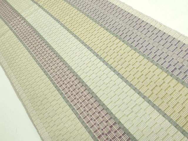 平和屋着物●極上　首里　ロートン織　道屯織　八寸名古屋帯　逸品　DZAB3956kh6