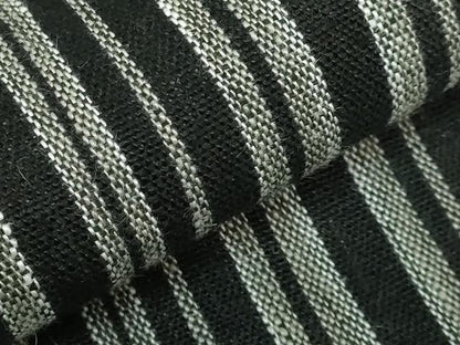 平和屋着物●極上　男性　角帯　縞　綿　黒地　逸品　DZAB3980kh6