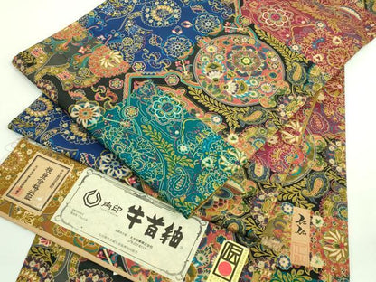平和屋本店●極上 前田仁仙 仁仙更紗 石川県指定無形文化財 牛首紬 白山工房 手織 全通柄袋帯 更紗花文 上代71万 証紙付 逸品 DZAB3986kh6