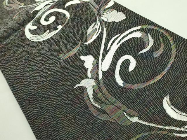 平和屋着物●極上　六通柄袋帯　萬次郎　唐草文　金糸　逸品　DZAB3987kh6