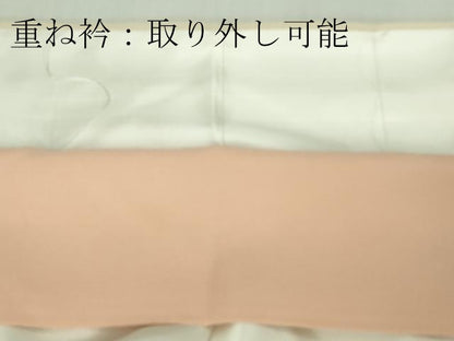 平和屋本店●極上　加賀友禅の巨匠　初代　由水十久　訪問着　人物　草花　練色地　逸品　DZAB4008kh6