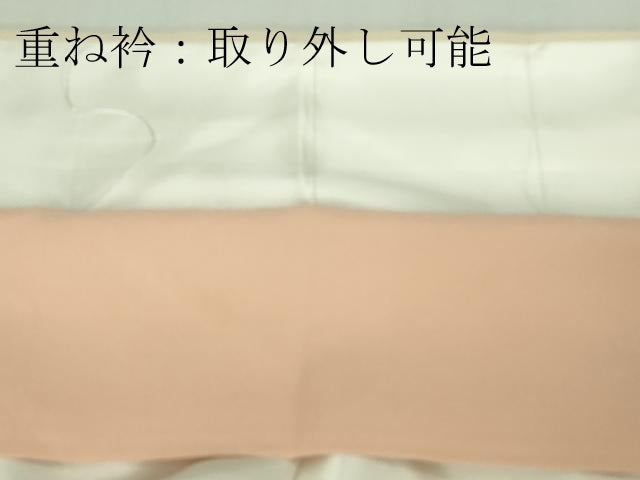 平和屋本店●極上　加賀友禅の巨匠　初代　由水十久　訪問着　人物　草花　練色地　逸品　DZAB4008kh6
