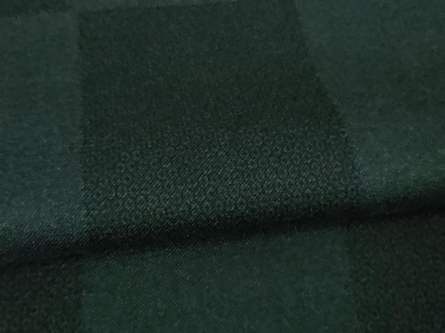 平和屋着物▽極上　洗える最高級着物　＜英＞はなぶさ謹製　小紋　単衣　市松文様　黒色×蝉色　逸品　未使用　DZAB4010kh6