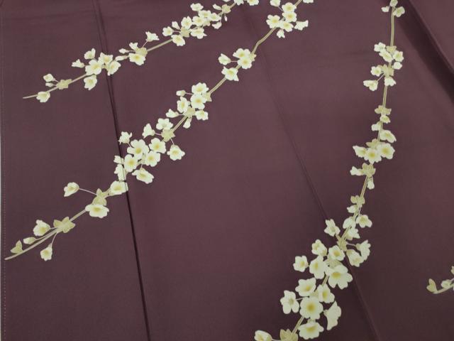 平和屋本店●極上　本加賀友禅作家　由水煌人　訪問着　枝花文　桑の実色地　逸品　DZAB4012kh6