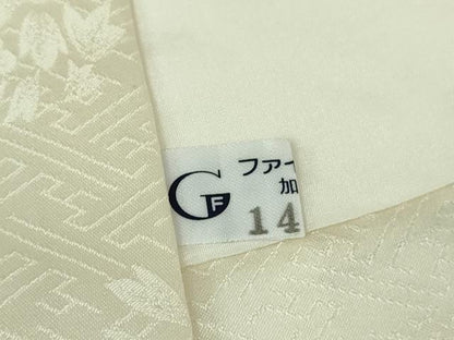 平和屋本店●極上　皇室献上作家　藤井寛　振袖・長襦袢(無双仕立て)セット　駒刺繍　御所車　花車　吉祥花文　金彩　逸品　DZAB4020kh6