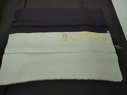 平和屋本店●極上 きもの志麻 岩下志麻ブランド 訪問着 葡萄唐草文 深紫色地 金彩 反端付き 逸品 DZAB4024kh6
