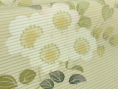 平和屋本店＊極上 夏物 訪問着 絽 友禅 枝花文 鳥の子色地 暈し染め 鈴乃屋扱い 逸品 DZAB4034kh6