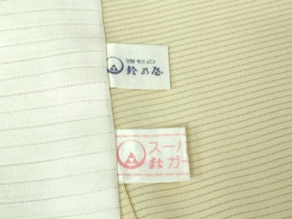 平和屋本店＊極上 夏物 訪問着 絽 友禅 枝花文 鳥の子色地 暈し染め 鈴乃屋扱い 逸品 DZAB4034kh6