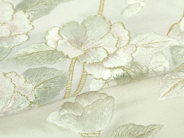 平和屋本店●極上　訪問着　総手刺繍　枝花文　暈し染め　金糸　逸品　DZAB4039kh6