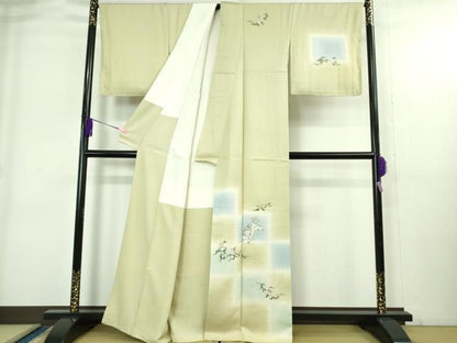 平和屋本店●極上 　中国人間国宝　将雪英　訪問着　総刺繍　唐獅子　暈し染め　金銀糸　逸品　DZAB4044kh6