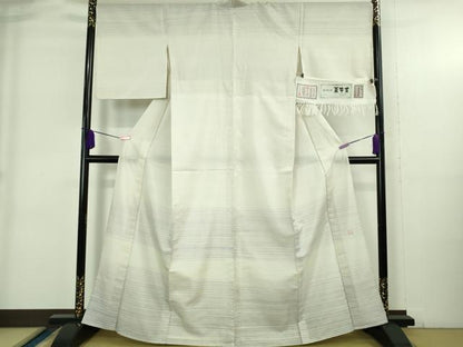 平和屋本店＊極上　夏物　石川県指定無形文化財　夏牛首紬　白山工房　手織り　手シケ引染　染人:松田素尚子　証紙付き　逸品　DZAB4048kh6