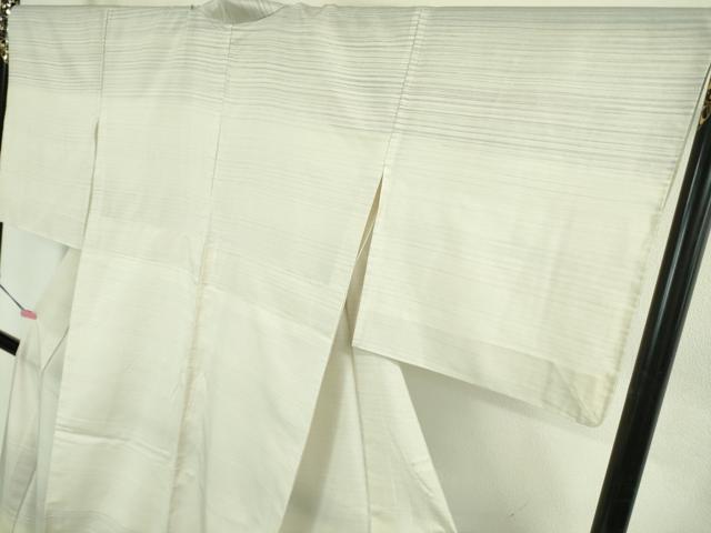 平和屋本店＊極上　夏物　石川県指定無形文化財　夏牛首紬　白山工房　手織り　手シケ引染　染人:松田素尚子　証紙付き　逸品　DZAB4048kh6