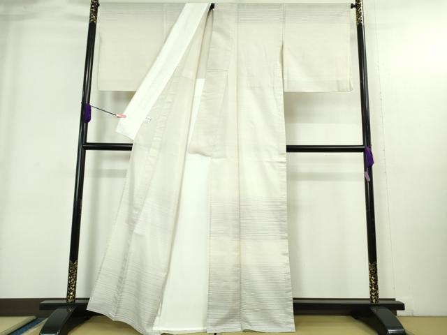 平和屋本店＊極上　夏物　石川県指定無形文化財　夏牛首紬　白山工房　手織り　手シケ引染　染人:松田素尚子　証紙付き　逸品　DZAB4048kh6