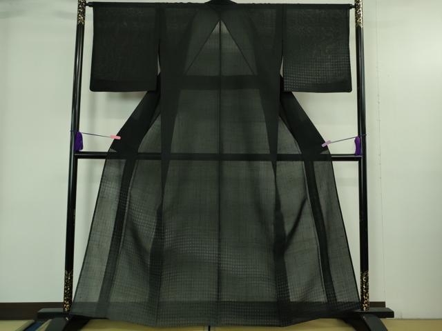 平和屋本店＊極上 夏物 夏赤城紬 粋紗絣 濃藍色地 証紙付き 逸品 DZAB4053kh6