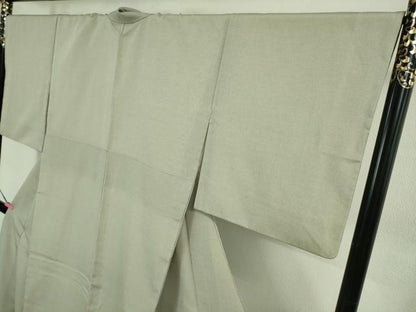 平和屋本店●極上 本塩沢 やまだ織 小出マサイ作 灰白色地 証紙付き 逸品 DZAB4059kh6