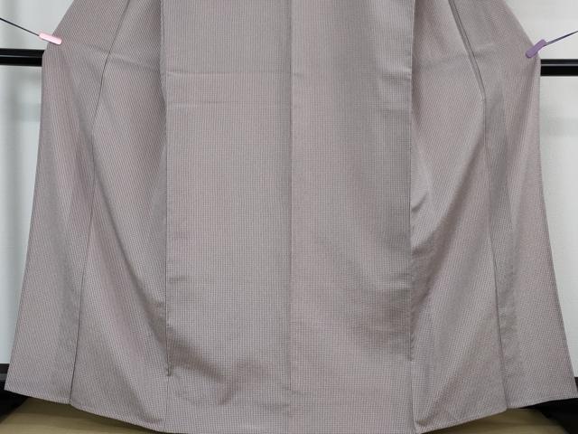 平和屋着物▽極上 本塩沢 やまだ織 単衣 原田サダ作 格子 証紙付き 逸品 DZAB4060kh6