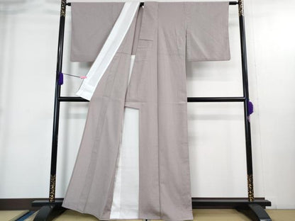 平和屋着物▽極上 本塩沢 やまだ織 単衣 原田サダ作 格子 証紙付き 逸品 DZAB4060kh6