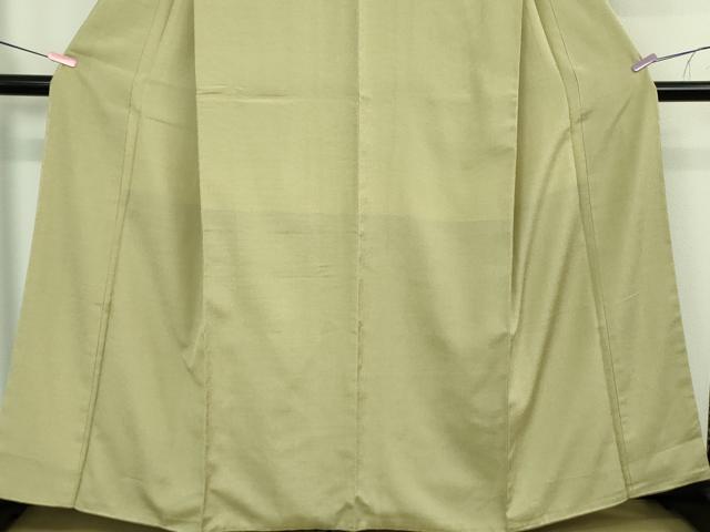 平和屋着物●極上　本塩沢　やまだ織　貝瀬テル作　白橡色地　証紙付き　逸品　未使用　DZAB4061kh6