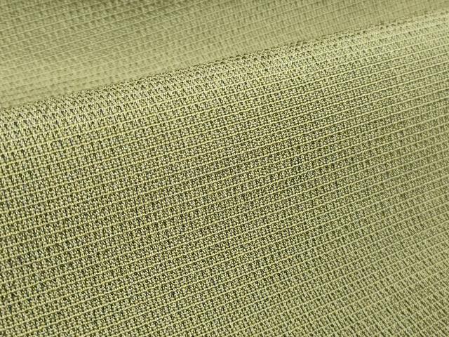 平和屋着物●極上　本塩沢　やまだ織　貝瀬テル作　白橡色地　証紙付き　逸品　未使用　DZAB4061kh6