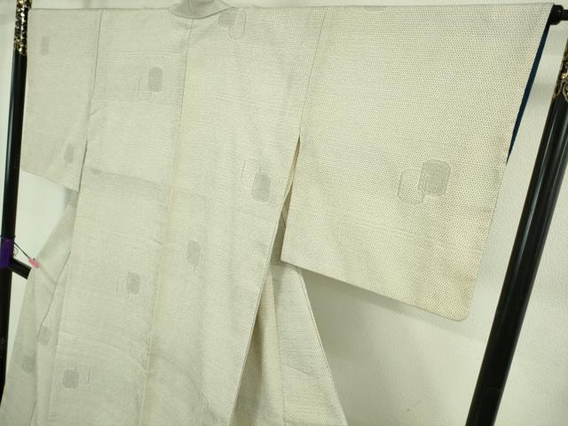 平和屋本店●極上　白鷹お召　置賜紬　110亀甲　証紙付き　逸品　DZAB4063kh6