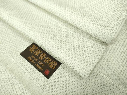 平和屋本店●極上　西陣　木野織物　菱屋善兵衛謹製　お召　十字絣　証紙付き　逸品　DZAB4064kh6