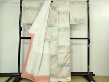 平和屋本店●極上　本場大島紬　音符　楽譜　ト音記号　逸品　DZAB4067kh6