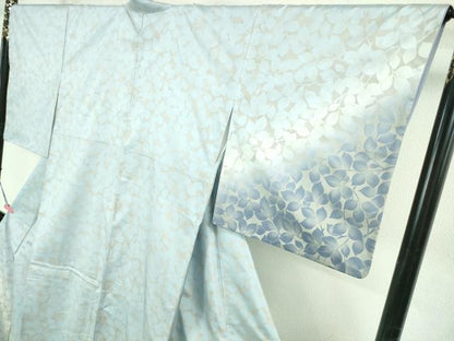 平和屋着物●極上　本場縞大島紬　訪問着　枝葉文　まさき織物謹製　証紙付き　逸品　DZAB4068kh6