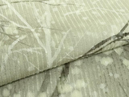 平和屋着物＊極上　夏物　本場縞大島紬　訪問着　作家物　つむぎや謹製　樹林文　練色地　証紙付き　逸品　DZAB4074kh6