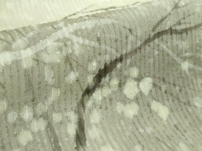 平和屋着物＊極上　夏物　本場縞大島紬　訪問着　作家物　つむぎや謹製　樹林文　練色地　証紙付き　逸品　DZAB4074kh6