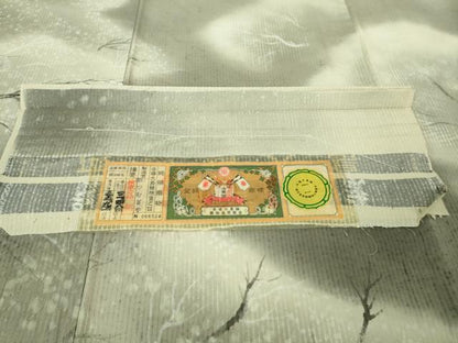 平和屋着物＊極上　夏物　本場縞大島紬　訪問着　作家物　つむぎや謹製　樹林文　練色地　証紙付き　逸品　DZAB4074kh6