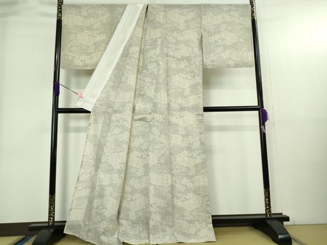 平和屋着物＊極上　夏物　結城紬　夏結城　100亀甲　雲取り屏風文　白新染織謹製　証紙付き　逸品　DZAB4075kh6