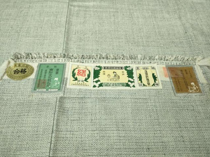 平和屋本店●極上　本場結城紬　重要無形文化財　100亀甲　総詰め　逸品　DZAB4076kh6