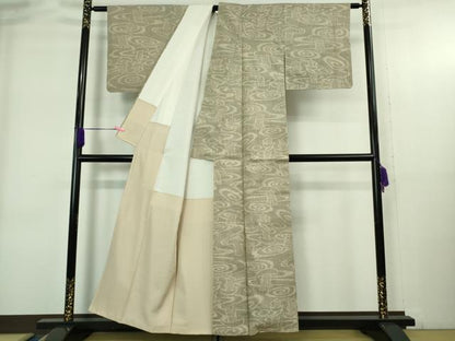 平和屋本店●極上　本場結城紬　重要無形文化財　100亀甲　帆掛け舟　ゑり善扱い　証紙・たとう紙付き　逸品　DZAB4082kh6