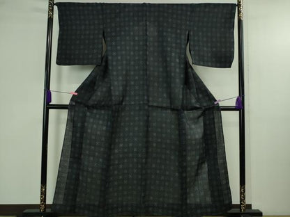 平和屋本店＊極上　夏物　重要無形文化財　本場宮古上布　苧麻　菱文　逸品　DZAB4085kh6