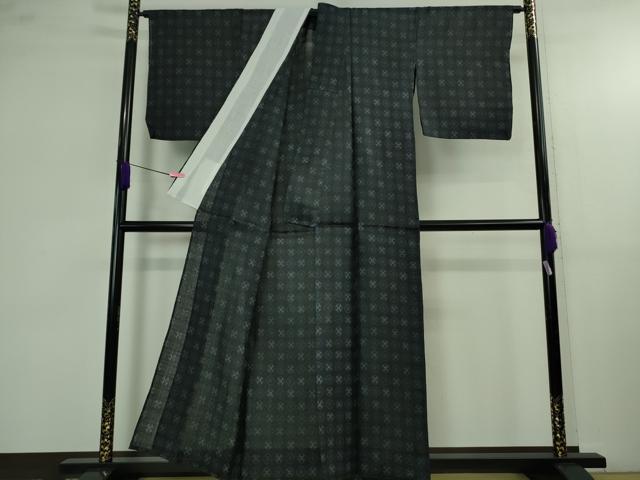 平和屋本店＊極上　夏物　重要無形文化財　本場宮古上布　苧麻　菱文　逸品　DZAB4085kh6