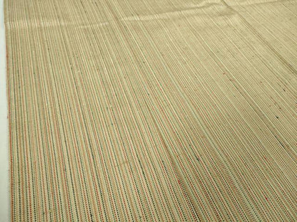 平和屋本店▽極上　伊兵衛織　工芸手織　単衣　縞　反端・たとう紙付き　逸品　未使用　DZAB4089kh6