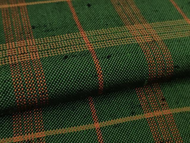 平和屋本店▽希少　ざざんざ織　単衣　アンサンブル　道中着セット　格子　逸品　DZAB4090kh6
