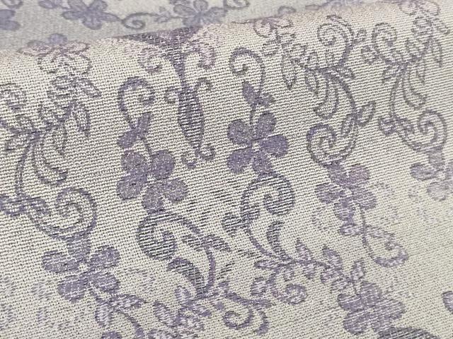 平和屋本店●極上 菅原工房 菅原結作 漢方染紬 訪問着 花唐草文 暈し染め 逸品 未使用 DZAB4091kh6