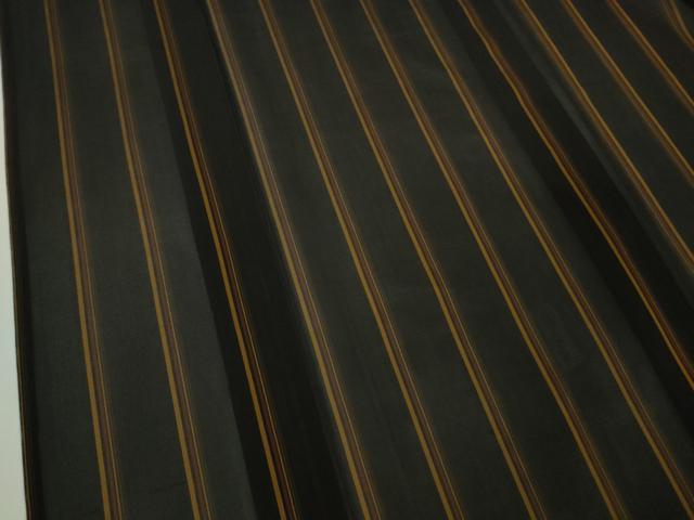 平和屋本店＊希少　夏物　本場黄八丈　夏黄八　黒八丈　紗紬　縞　逸品　DZAB4099kh6