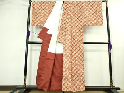 平和屋本店●極上　岩手の匠　草紫堂　南部絞り　茜染　綿　逸品　DZAB4103kh6