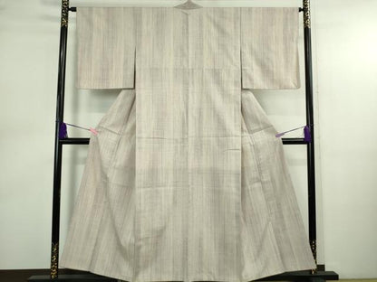 平和屋本店●極上　本場結城紬　重要無形文化財　100亀甲　間道　逸品　DZAB4118kh6