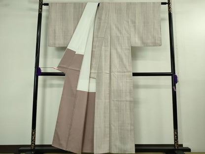 平和屋本店●極上　本場結城紬　重要無形文化財　100亀甲　間道　逸品　DZAB4118kh6
