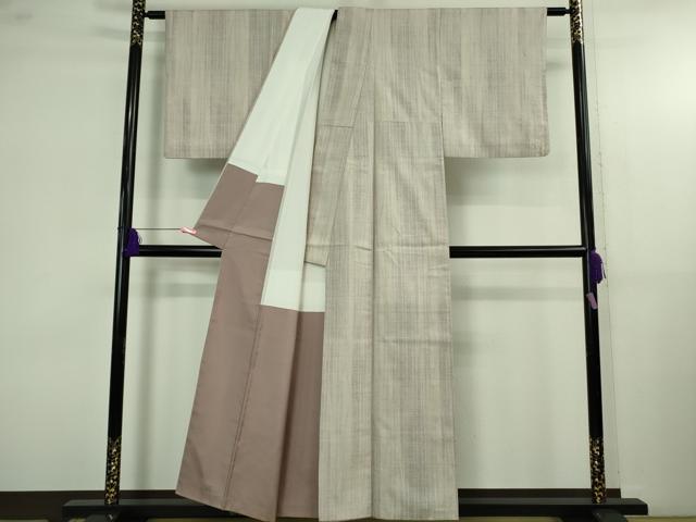 平和屋本店●極上　本場結城紬　重要無形文化財　100亀甲　間道　逸品　DZAB4118kh6