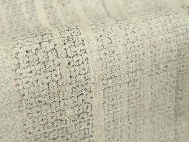 平和屋本店●極上　本場結城紬　重要無形文化財　100亀甲　間道　逸品　DZAB4118kh6